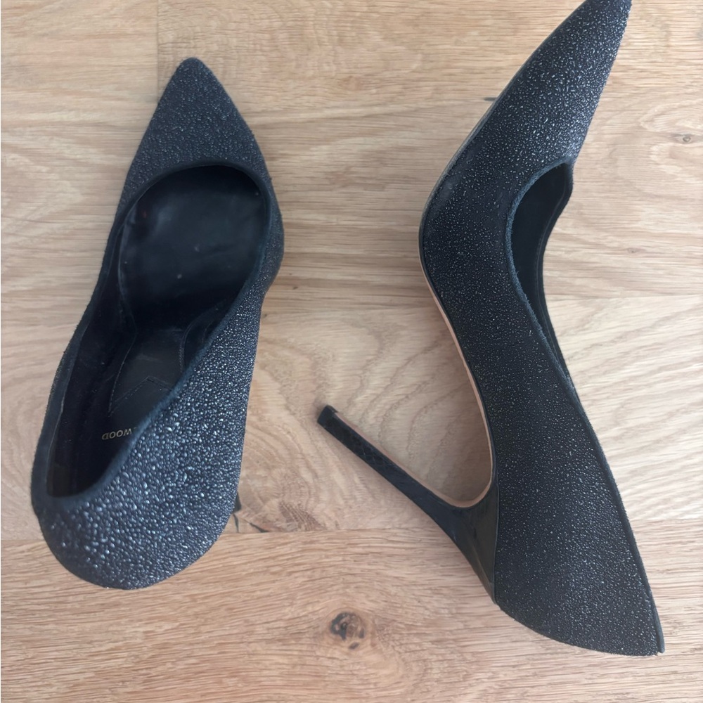 Brian Atwood Midnight Sparkle Platform Peep-Toe pump